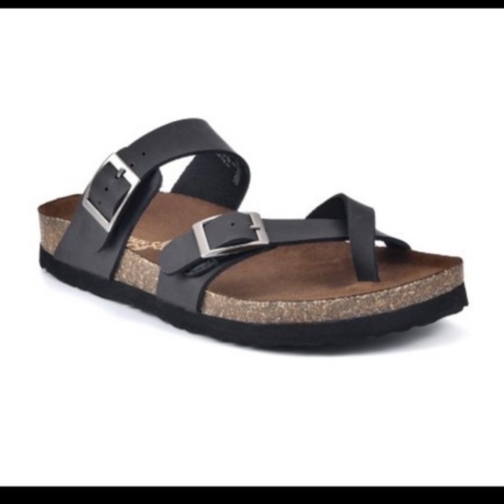 NIB SIZE 6 mountain sole genuine leather sandals